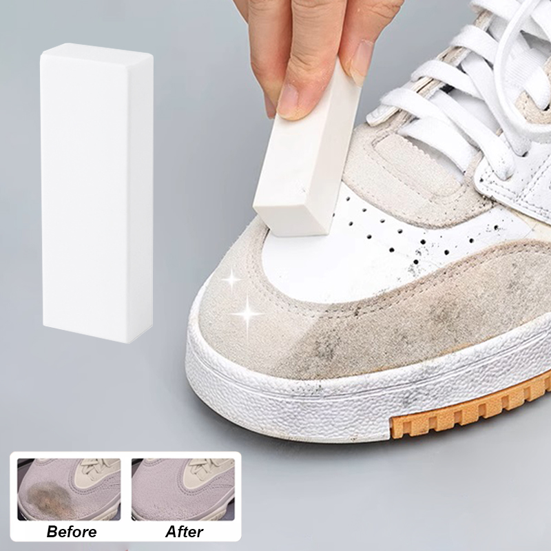 Sneaker Care Whitener - ยางลบทำความสะอาดรองเท้าหนังกลับและรองเท้าผ้าใบ อุปกรณ์ดูแลรองเท้าหนังด้าน ฟื้นฟูและขจัดคราบบนหนังกำมะหยี่
