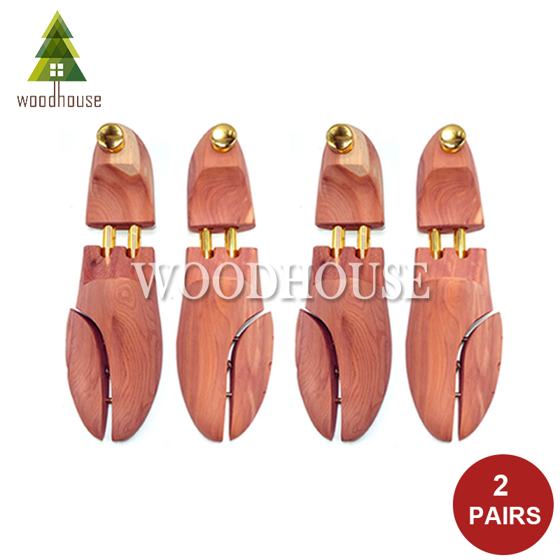 Shoe Tree Cedar - ที่ดันทรงรองเท้าไม้ซีดาร์แดงแบบปรับได้ 2 ชิ้น สำหรับผู้ชายและผู้หญิง