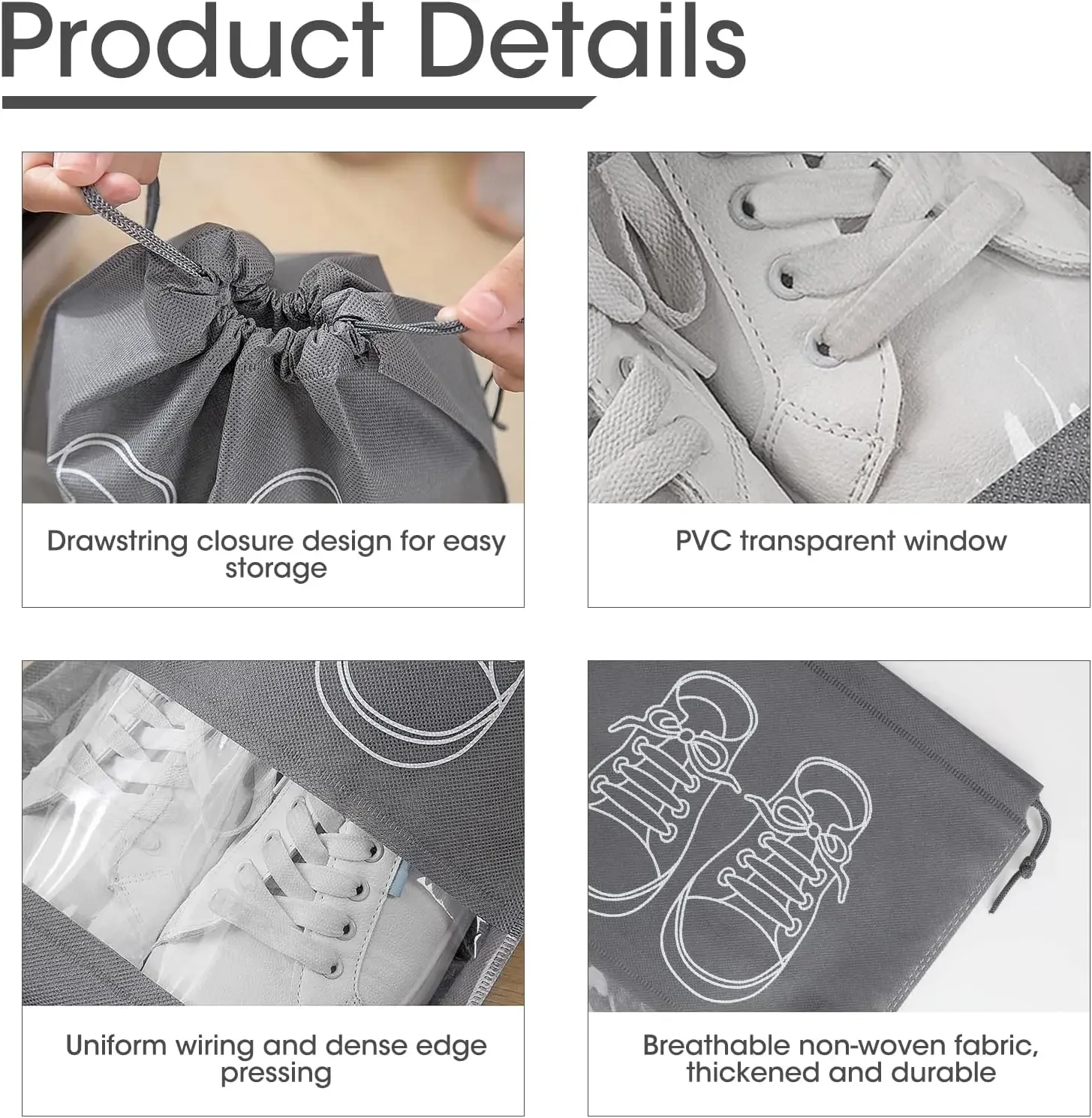 10PCS ถุงเก็บรองเท้าแบบไม่ทอ,  - Shoe Bag Dust บทวิจารณ์และราคา