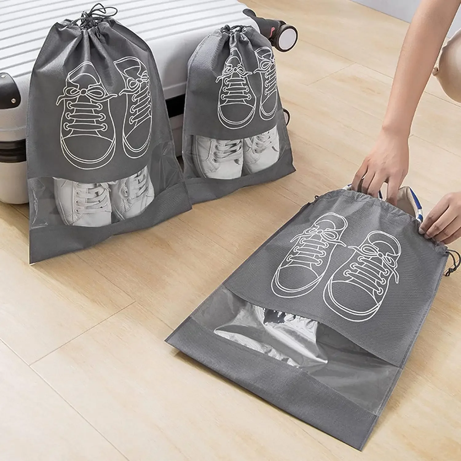 10PCS ถุงเก็บรองเท้าแบบไม่ทอ,  - Shoe Bag Dust บทวิจารณ์และราคา